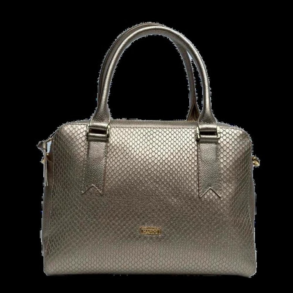 LEATHER HANDBAG - GOLD/SAND SATCHAL BAG WITH ADJUSTABLE AND DETACHABLE SHOULDER